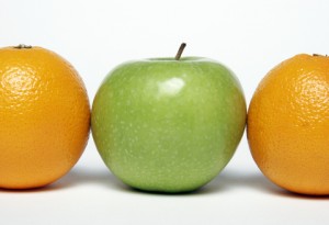 Apples to oranges Apples to oranges