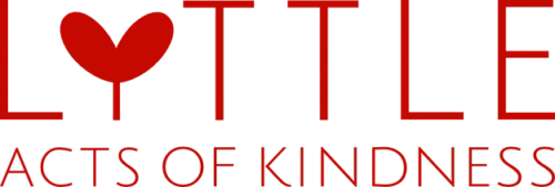 Red logo featuring plant sprout and text - 2-line format