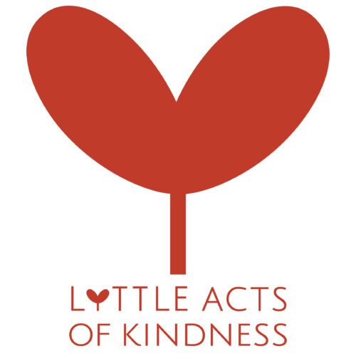 Red logo featuring plant sprout and text - tshirt format